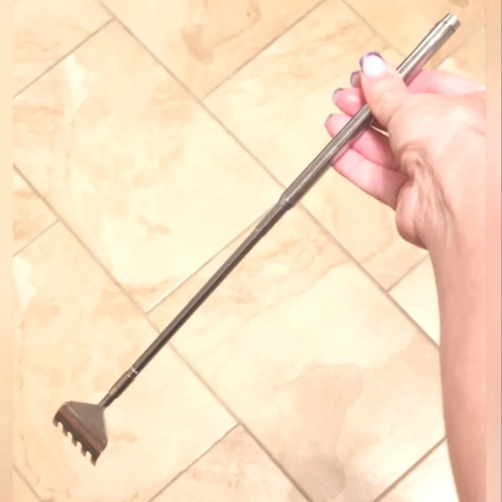 Restoration Hardware Telescoping Back Scratcher & Portable Lint Brush Set